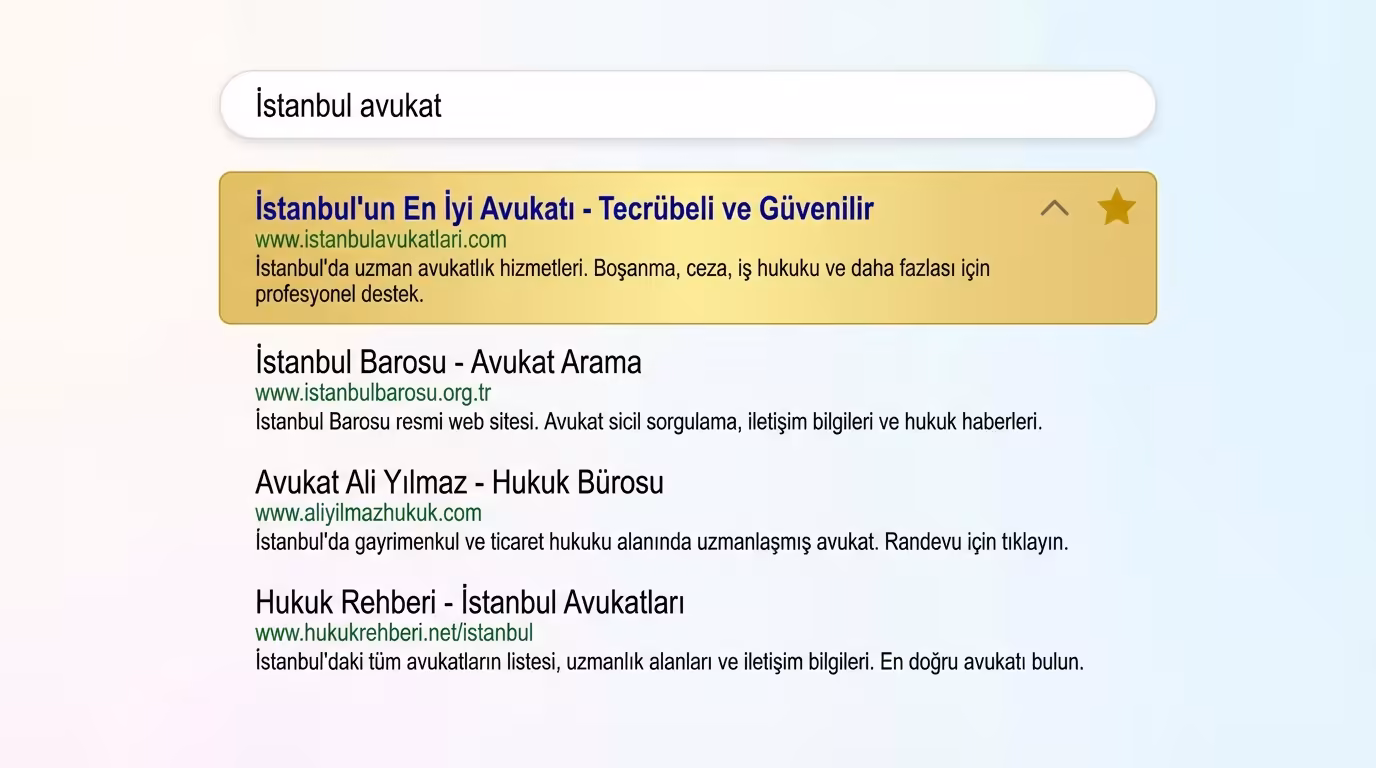 Avukatlar İçin Google Sıralama Rehberi: İlk Sayfaya Çıkmanın Yolları