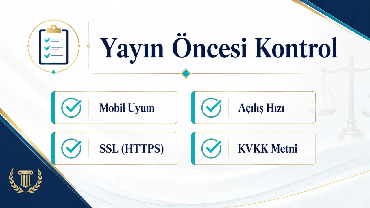 Yayın öncesi kontrol listesi