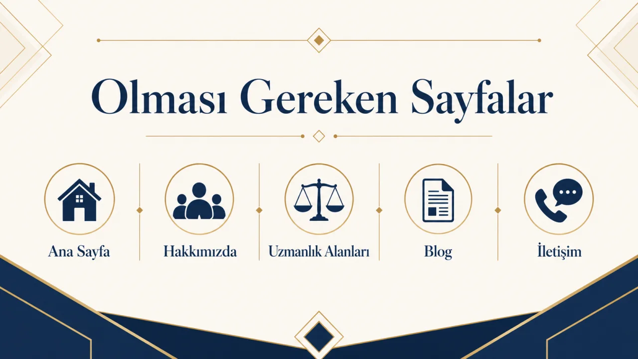 Avukat web sitesinde olması gereken sayfalar