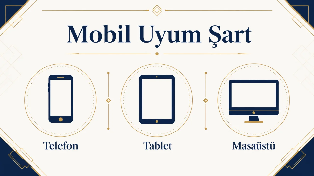 Avukat web sitesinde mobil uyum: telefon, tablet, masaüstü