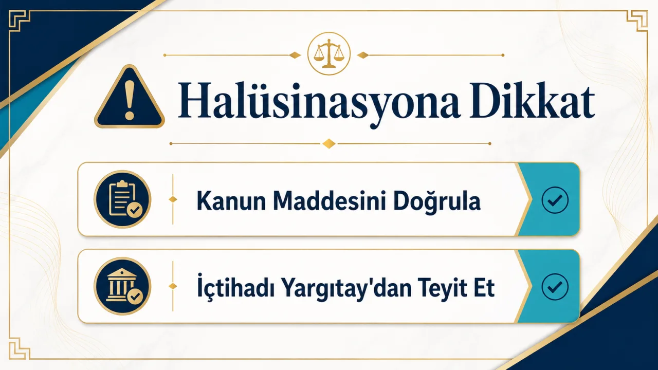 ChatGPT halüsinasyon: kanun ve içtihat doğrulama